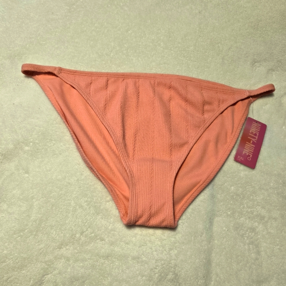 Ninety-Nine‎ Juniors New Pink Textured Pattern Bikini Swim Bottoms Size XXL (19)